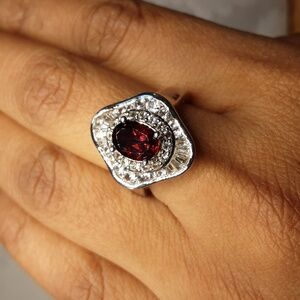 925 garnet ring.